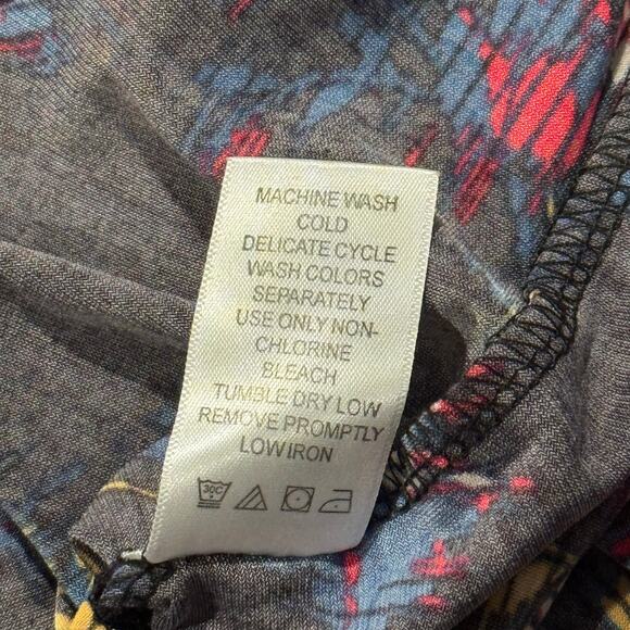 Woman Within Shirtdress Minimalist Feminine Retro Boho Classic Floral Black 3X - Picture 5 of 6